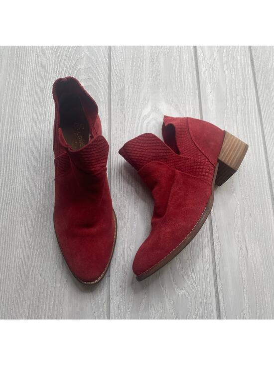 Seychelles Shoes - Seychelles Red Score Suede Booties Size 6.5